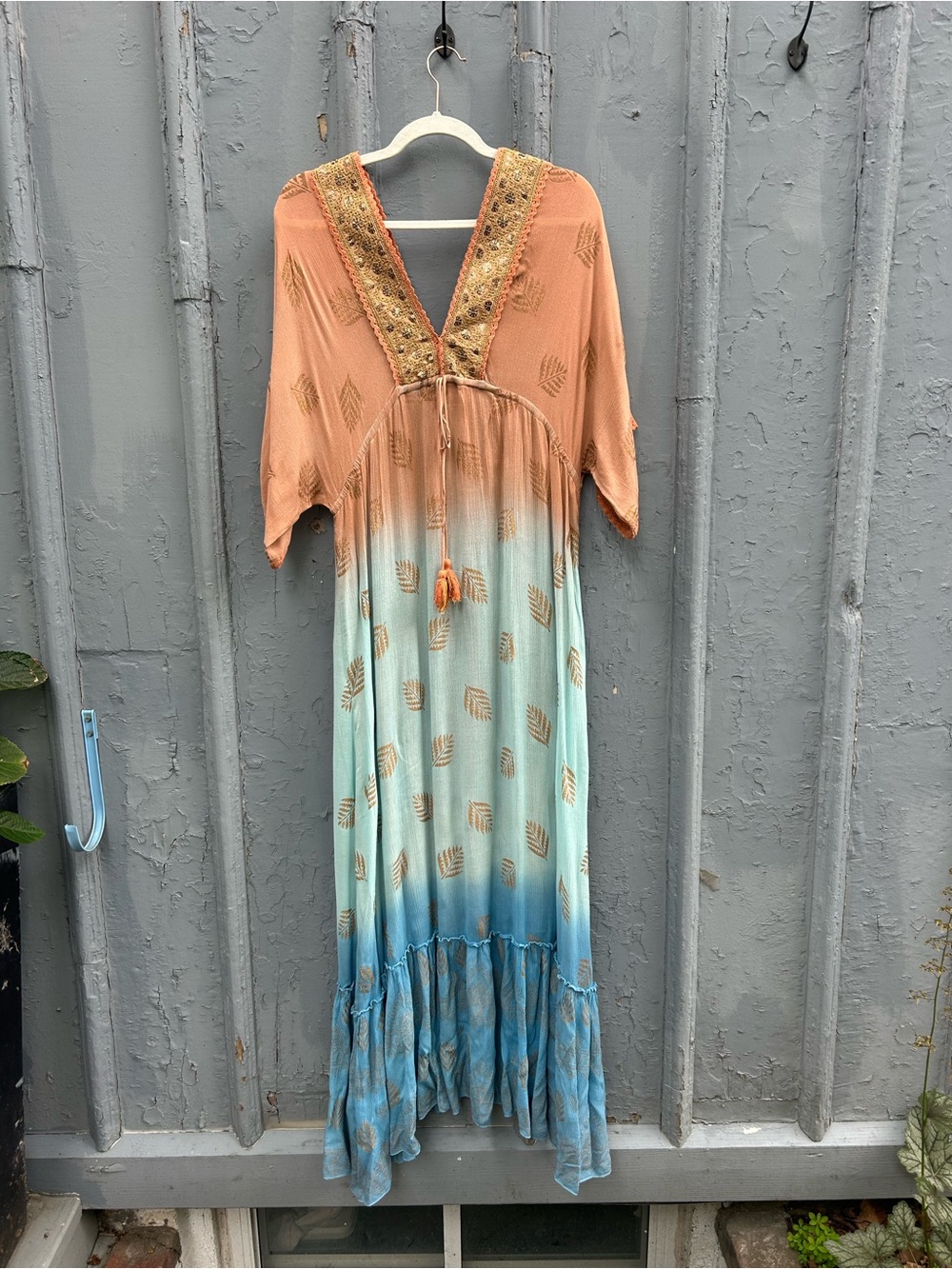 Indian Blue & Desert Rose Dress, free size